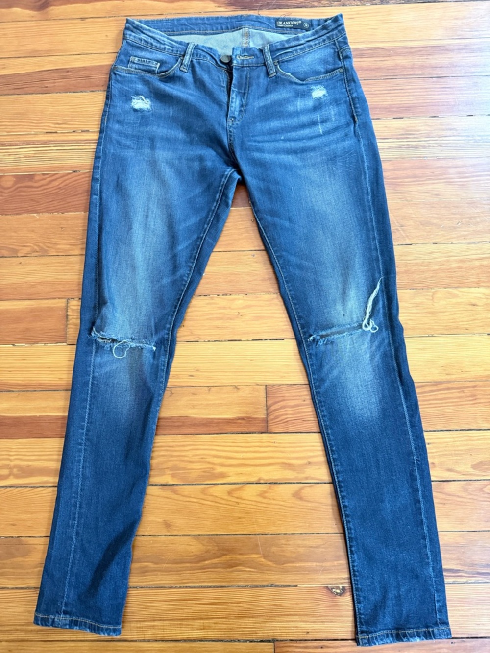 Blank NYC Women's Distressed Skinny Jeans - Medium Blue